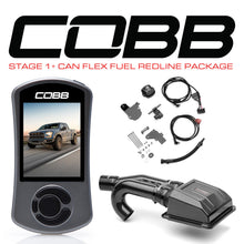 Load image into Gallery viewer, Cobb Stage 1+ CAN Flex Fuel Redline Carbon Fiber Power Package - Ford F-150 Ecoboost Raptor 2017-2020