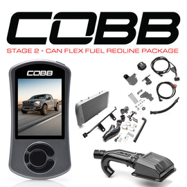 Cobb Stage 2+ CAN Flex Fuel Redline Carbon Fiber Power Package w/TCM - Ford F-150 Ecoboost Raptor 2017-2020