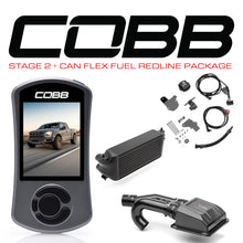 Load image into Gallery viewer, Cobb Stage 2+ CAN Flex Fuel Redline CF Power Package (OE Location Black I/C) w/TCM - Ford F-150 Ecoboost Raptor 2017-2020