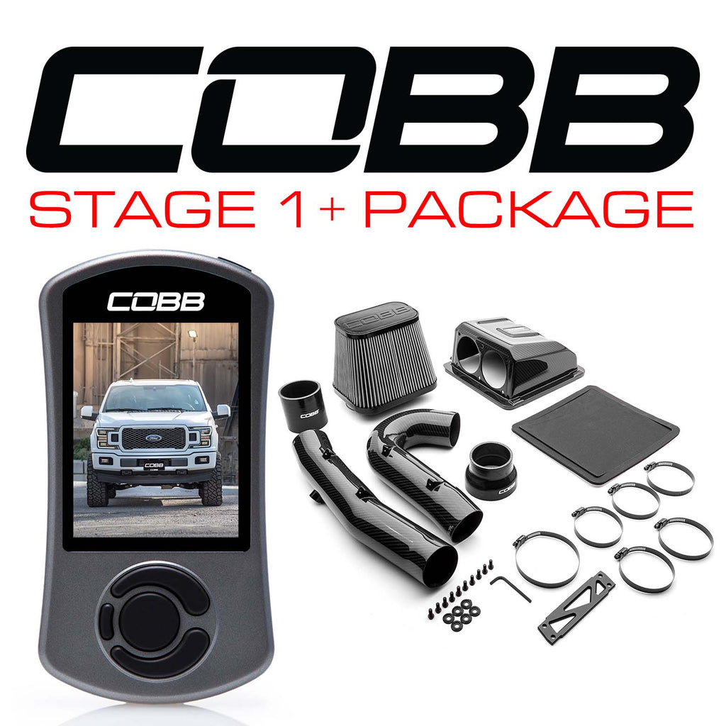 Cobb Stage 1+ Redline Carbon Fiber Power Package - Ford F-150 Ecoboost 2.7L 2018-2020