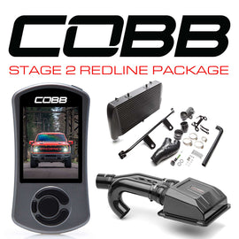 COBB Stage 2 Redline Carbon Fiber Intake Power Package (Black FMIC) - Ford F-150 Raptor 2021-2023