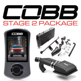 Cobb Stage 2 Power Package w/ Black FMIC & HCT Intake - Ford F-150 Raptor 2021-2022