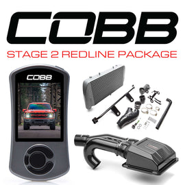 COBB Stage 2 Redline Carbon Fiber Intake Power Package (Silver FMIC) - Ford F-150 Raptor 2021-2023