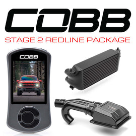 COBB Stage 2 Redline Carbon Fiber Intake Power Package (Black Factory Location Intercooler) - Ford F-150 Raptor 2021-2023