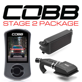 COBB Stage 2 Power Package (Black Factory Location Intercooler w/ HCT Intake) - Ford F-150 Raptor 2021-2023