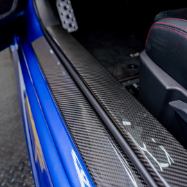 JDMuscle Tanso Carbon Fiber Outer Door Sill Covers - Subaru BRZ / Toyota GR86 2022+