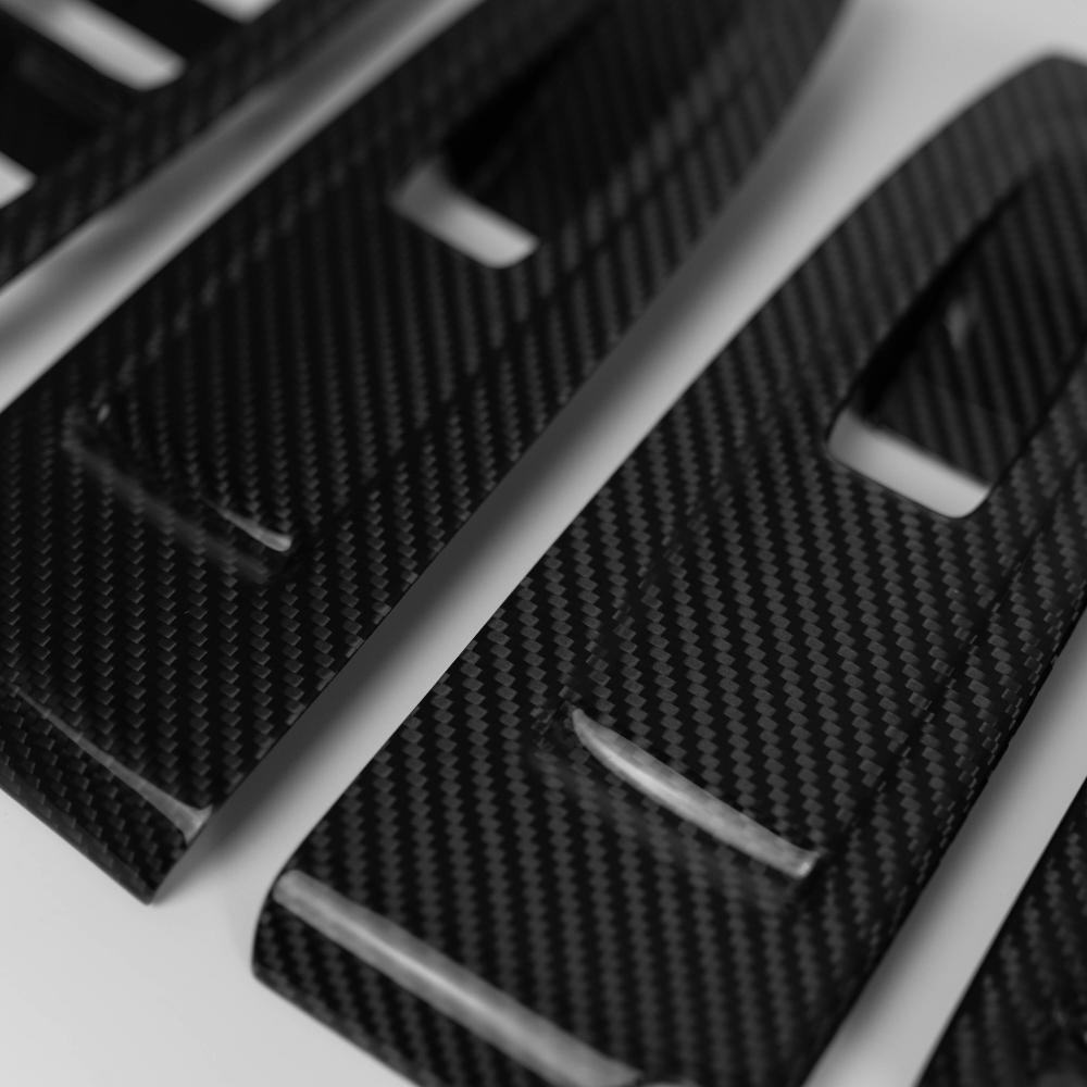 JDMuscle Tanso Dry Carbon Fiber Window Switch Cover with Gloss Finish - Subaru WRX 2022-2025