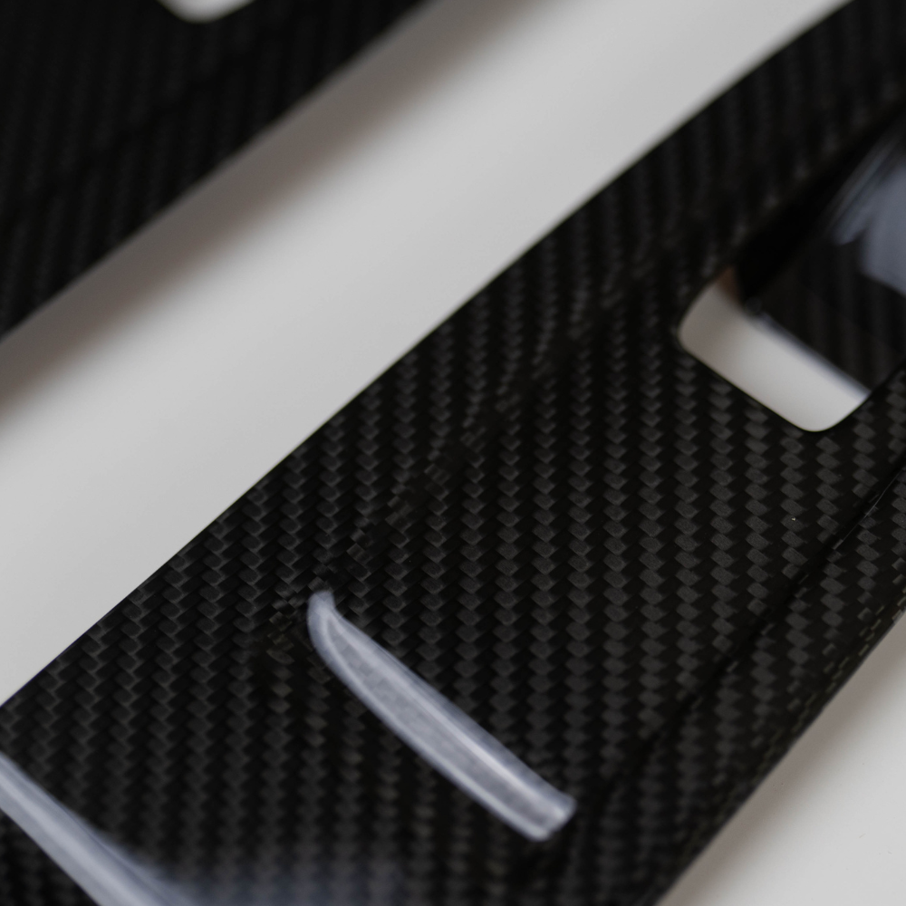 JDMuscle Tanso Dry Carbon Fiber Window Switch Cover with Gloss Finish - Subaru WRX 2022-2025