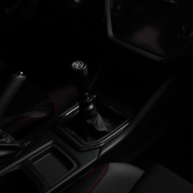 JDMuscle MT Tanso Dry Carbon Fiber Shifter Trim Cover w/ Gloss Finish - Subaru WRX 2022-2025
