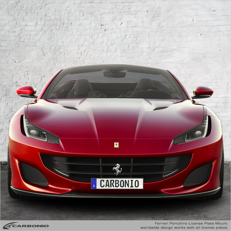 Carbonio No-Drill Front License Plate Mount - Ferrari Portofino 2018-2024