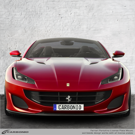 Carbonio No-Drill Front License Plate Mount - Ferrari Portofino 2018-2024