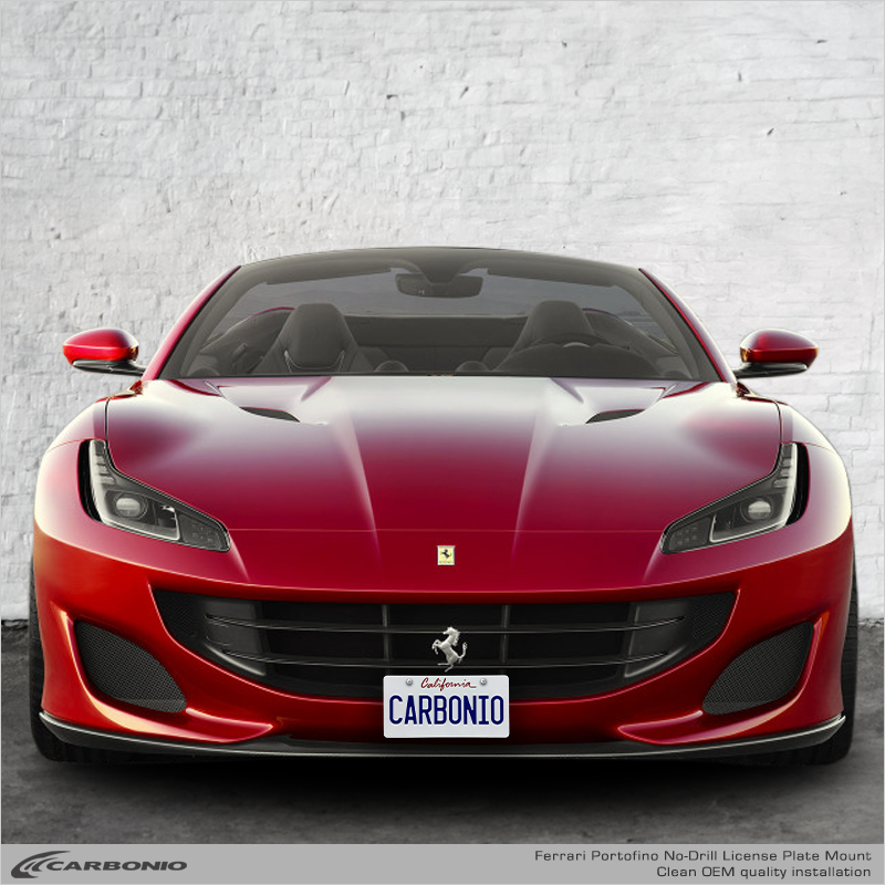 Carbonio No-Drill Front License Plate Mount - Ferrari Portofino 2018-2024