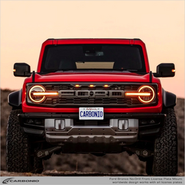 Carbonio No-Drill Front License Plate Mount - Ford Bronco 2021-2027