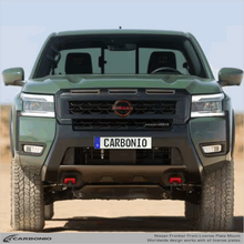 Load image into Gallery viewer, Carbonio No-Drill Front License Plate Mount - Nissan Frontier Pro 4X 2022-2027