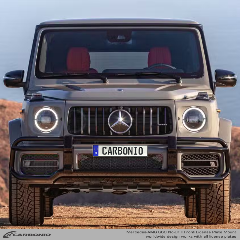 Carbonio No-Drill Front License Plate Mount - Mercedes G63 AMG 2019-2027