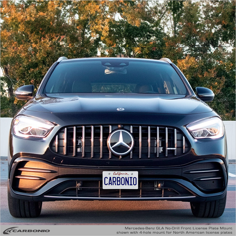 Carbonio No-Drill Front License Plate Mount - Mercedes GLA-Class 2021-2026