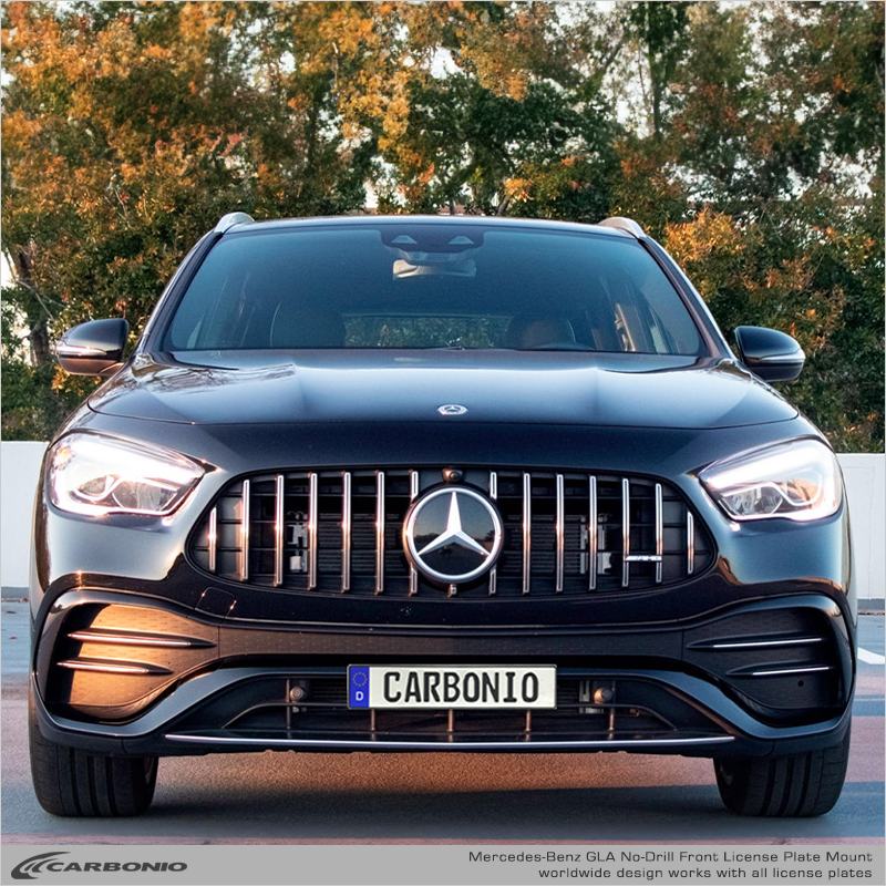 Carbonio No-Drill Front License Plate Mount - Mercedes GLA-Class 2021-2026