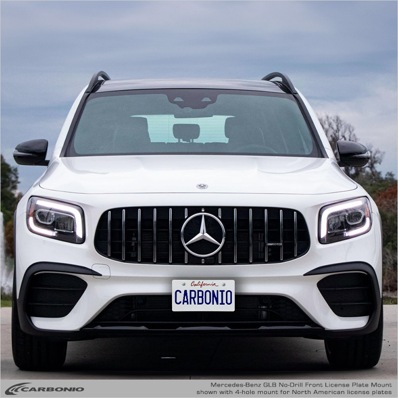 Carbonio No-Drill Front License Plate Mount - Mercedes GLB35 AMG 2021-2026