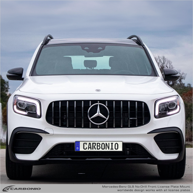 Carbonio No-Drill Front License Plate Mount - Mercedes GLB35 AMG 2021-2026