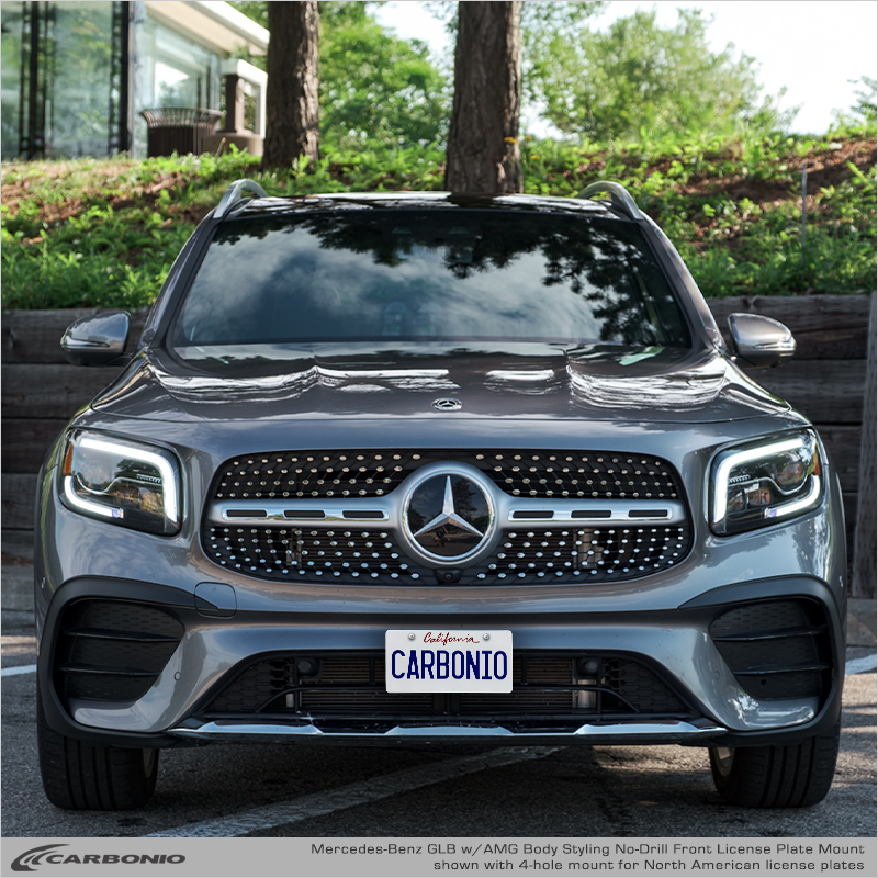 Carbonio No-Drill Front License Plate Mount - Mercedes GLB250 / GLB AMG 35 2021-2026