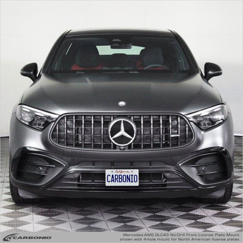 Carbonio No-Drill Front License Plate Mount - Mercedes GLC43 AMG / GLC63 AMG S 2024-2027