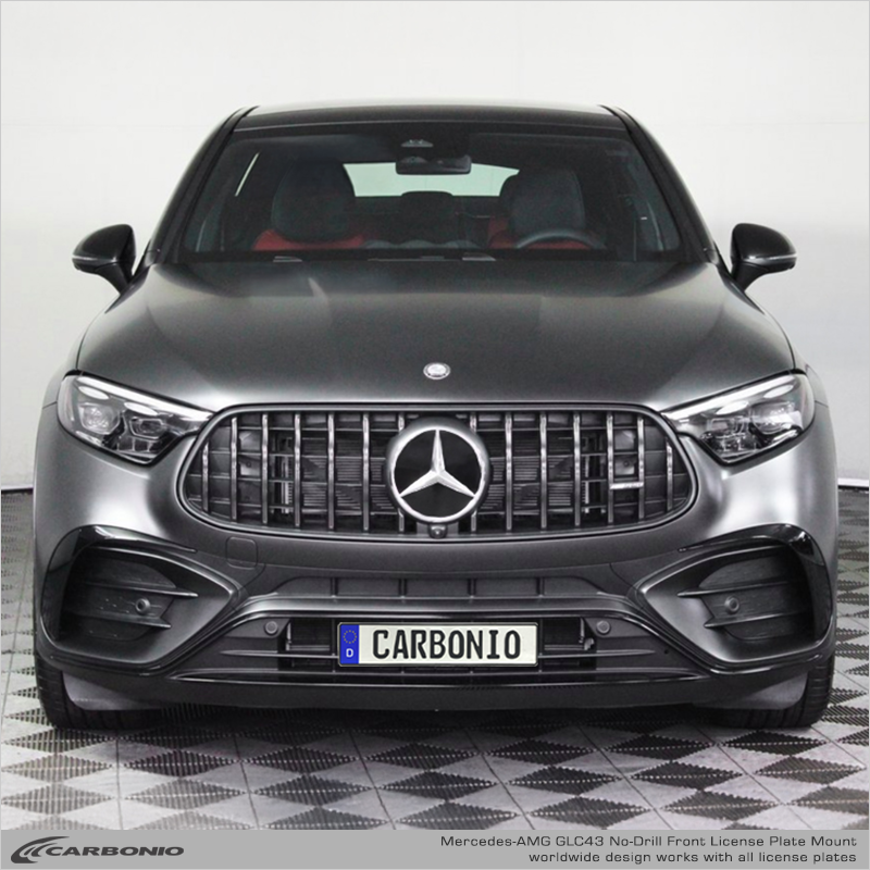 Carbonio No-Drill Front License Plate Mount - Mercedes GLC43 AMG / GLC63 AMG S 2024-2027