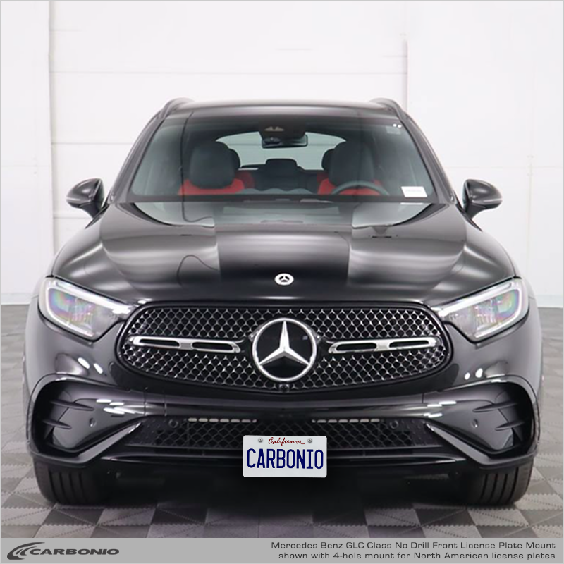 Carbonio No-Drill Front License Plate Mount - Mercedes GLC300 / GLC350e 2024-2027
