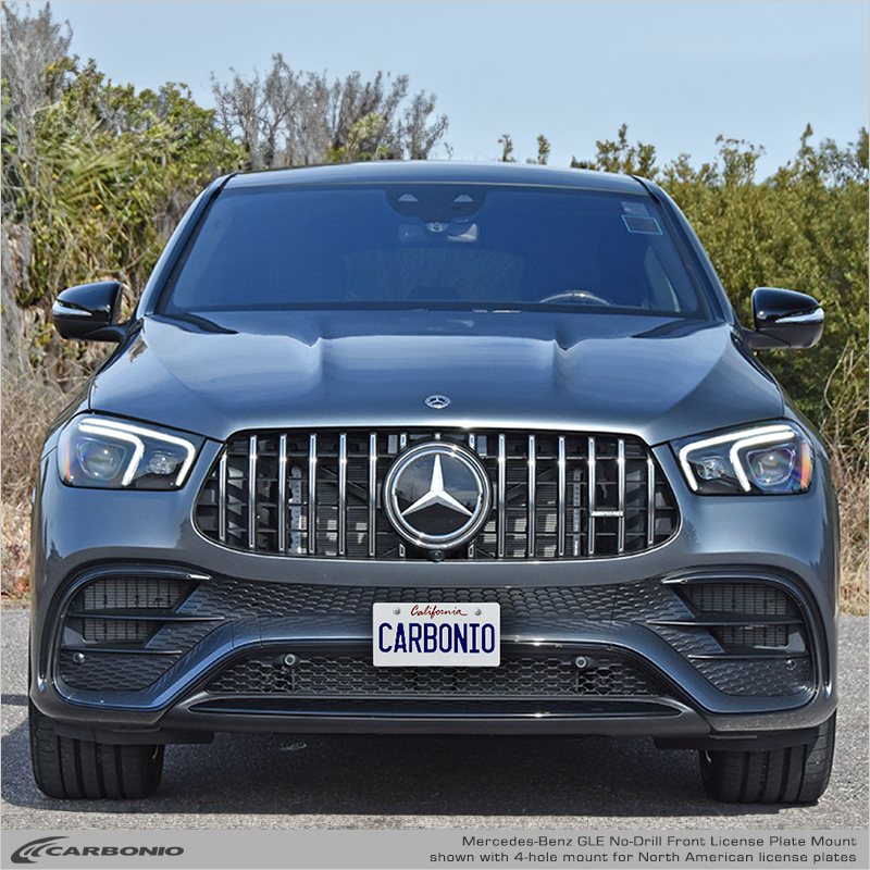 Carbonio No-Drill Front License Plate Mount - Mercedes GLE350 / GLE450 2020-2026