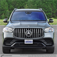 Load image into Gallery viewer, Carbonio No-Drill Front License Plate Mount - Mercedes GLS450 / GLS580 / GLS63 AMG 2020-2027