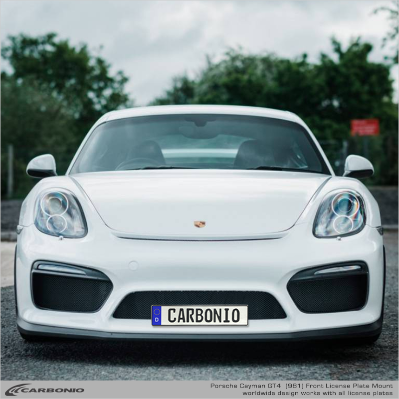 Carbonio No-Drill Front License Plate Mount - Porsche Cayman GT4 (981) 2015-2019