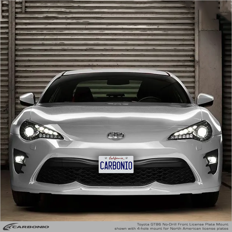 Carbonio No-Drill Front License Plate Mount - Toyota 86 2012-2020