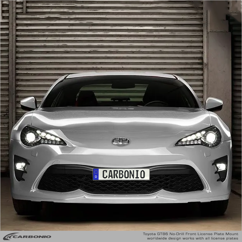 Carbonio No-Drill Front License Plate Mount - Toyota 86 2012-2020
