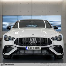 Load image into Gallery viewer, Carbonio No-Drill Front License Plate Mount - Mercedes AMG GT 53 Sedan 2024-2027