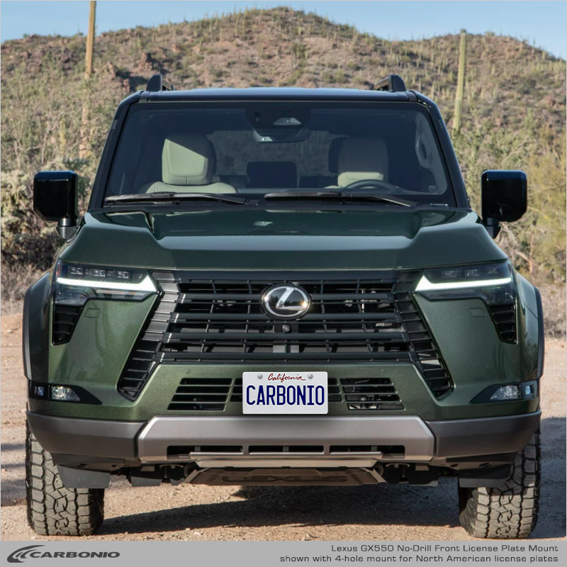 Carbonio No-Drill Front License Plate Mount - Lexus GX550 2024-2027