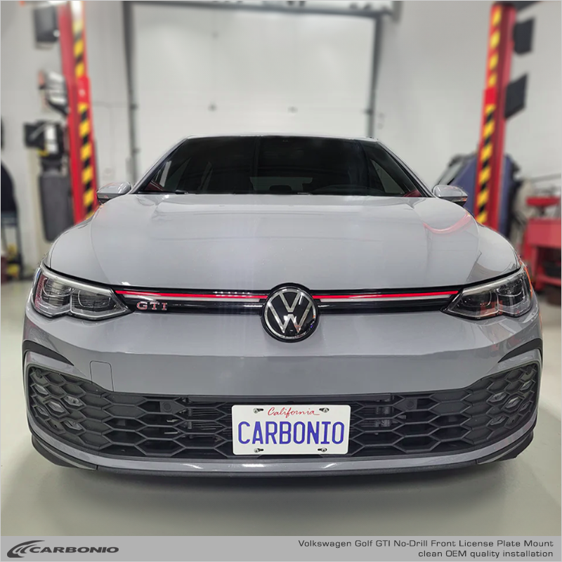 Carbonio No-Drill Front License Plate Mount - Volkswagen GTI 2022-2024