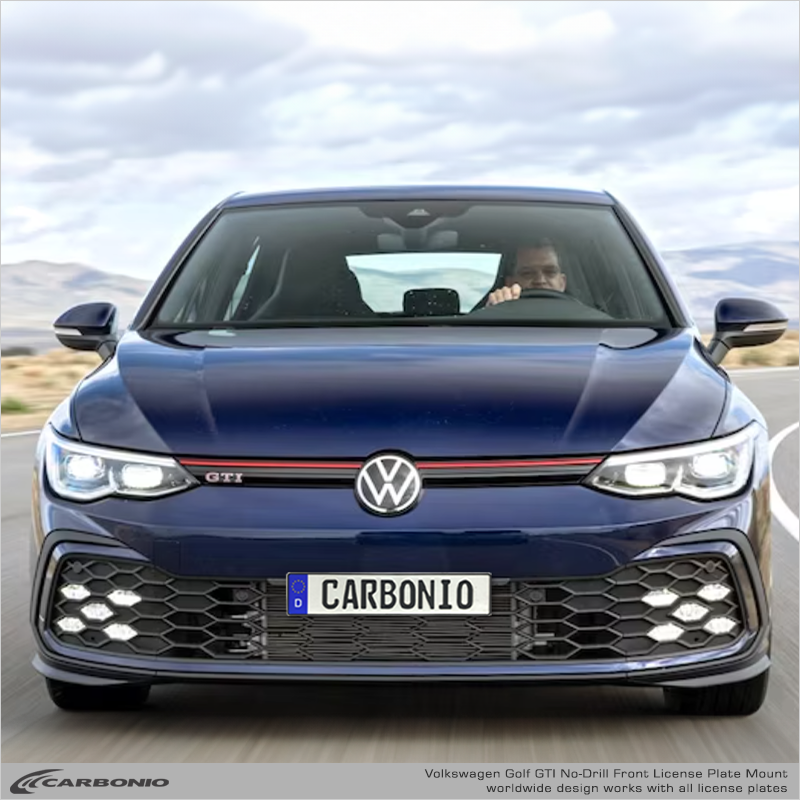 Carbonio No-Drill Front License Plate Mount - Volkswagen GTI 2022-2024