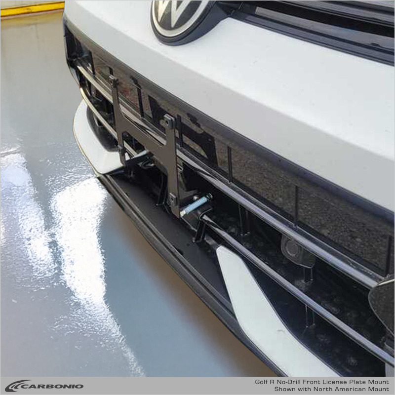 Carbonio No-Drill Front License Plate Mount - Volkswagen Golf R 2025-2027