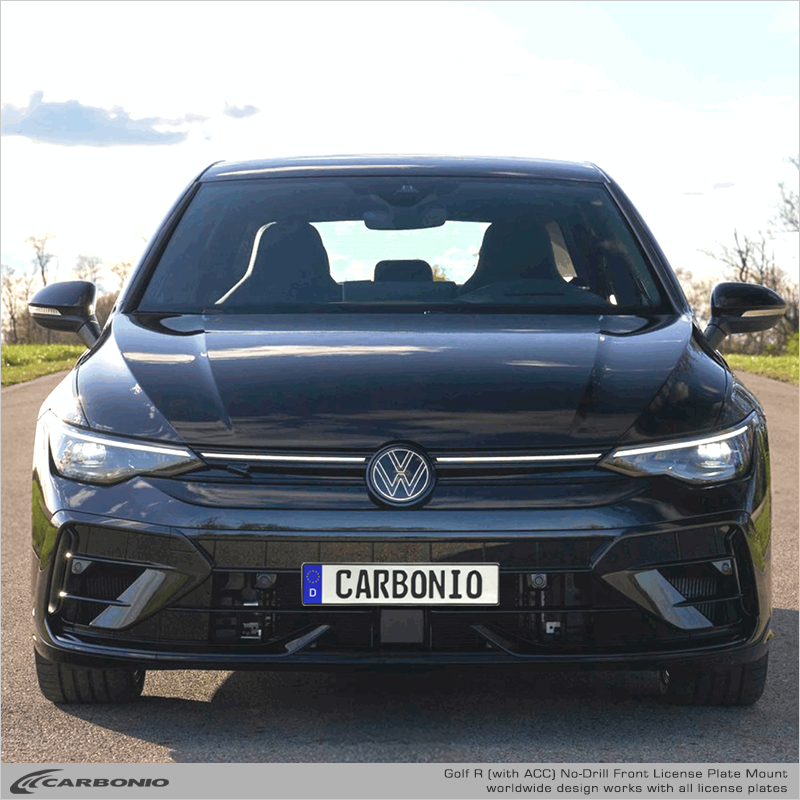Carbonio No-Drill Front License Plate Mount - Volkswagen Golf R 2025-2027