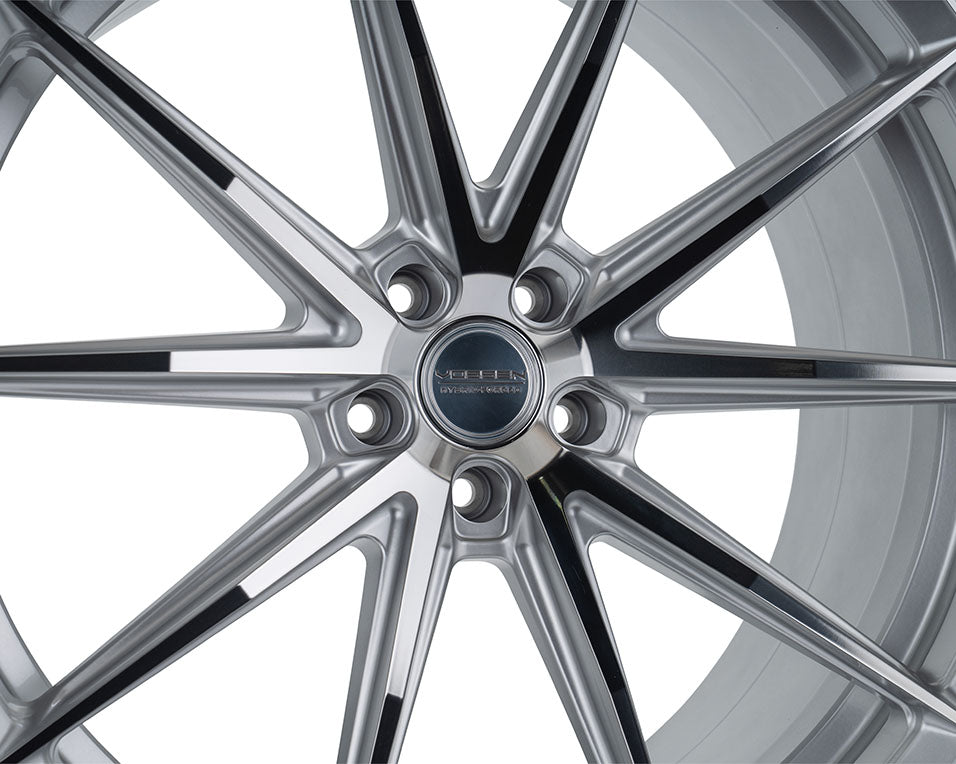 Vossen HFX-2 Hybrid Forged X Deep Silver Polished Wheel - 5x120.65 19x10 +28