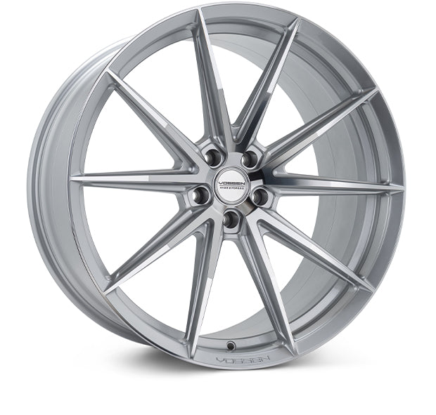 Vossen HFX-2 Hybrid Forged X Deep Silver Polished Wheel - 5x112 20x10.5 +45