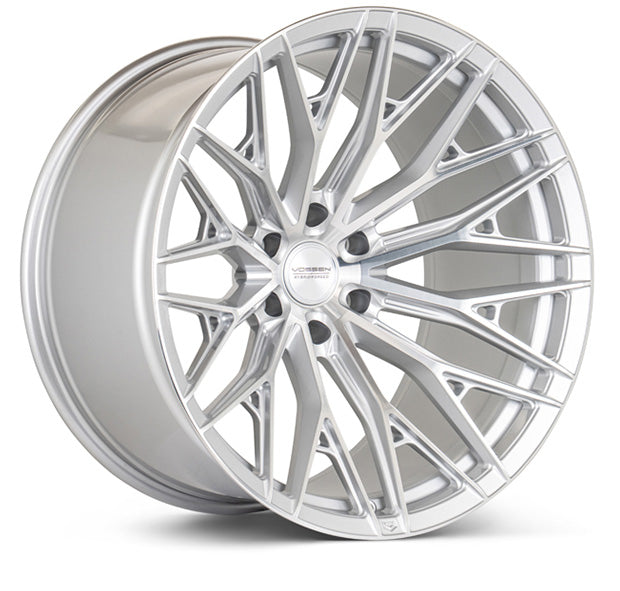 Vossen HFX-6 Hybrid Forged X Deep Silver Polished Wheel - 6x135 24x10 +25