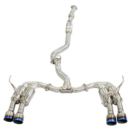 Invidia Gemini R400 Single Layer Quad Titanium Tip Catback Exhaust - Subaru WRX / STi Sedan 2008-2021