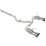 Invidia Gemini R400 Single Layer Quad Titanium Tip Catback Exhaust - Subaru WRX / STi Sedan 2008-2021