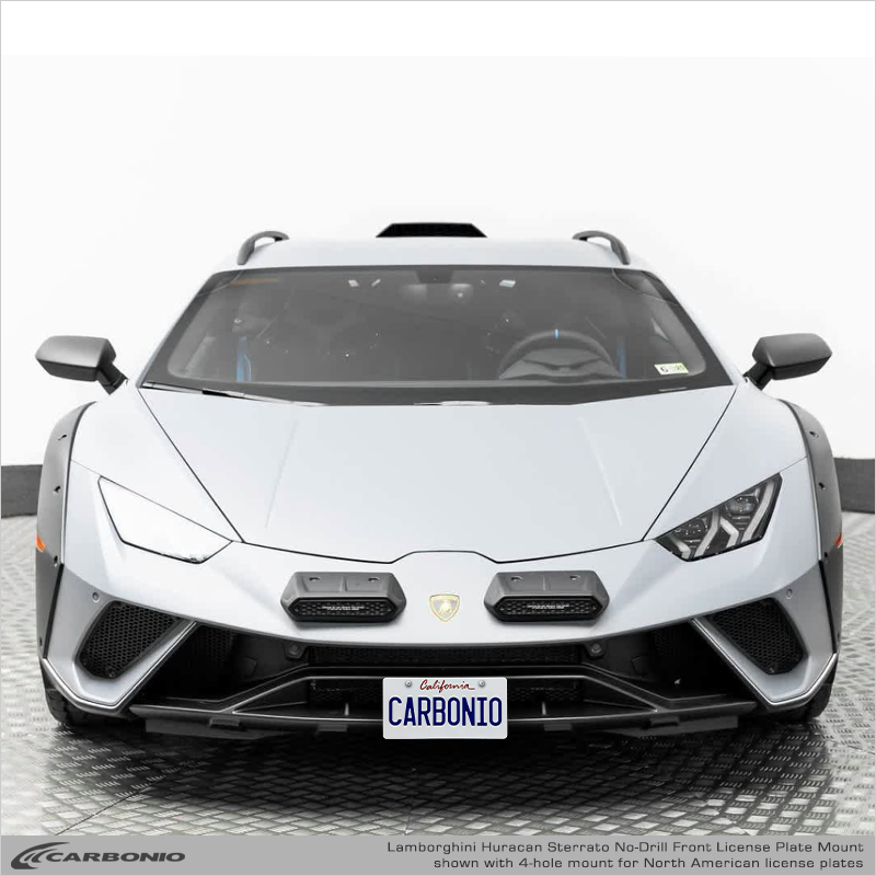 Carbonio No-Drill Front License Plate Mount - Lamborghini Huracan EVO / Performante / Sterrato 2019-2024