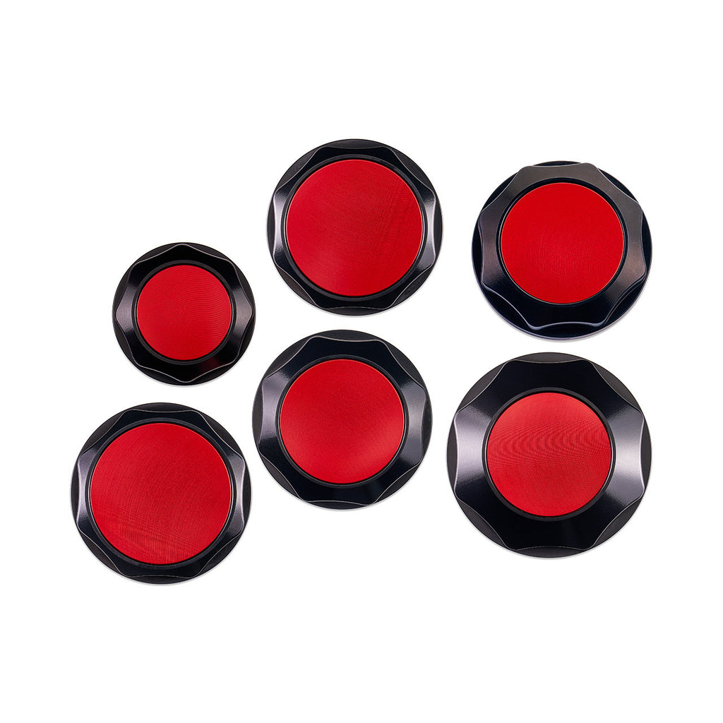 IAG Revolve Engine Bay Dress-Up Cap Kit [Incl. Oil, Brake, Clutch, Coolant, Washer & Power Steering Caps] - Subaru WRX 2002-2007 / STi 2004-2007 / FXT 2004-2008