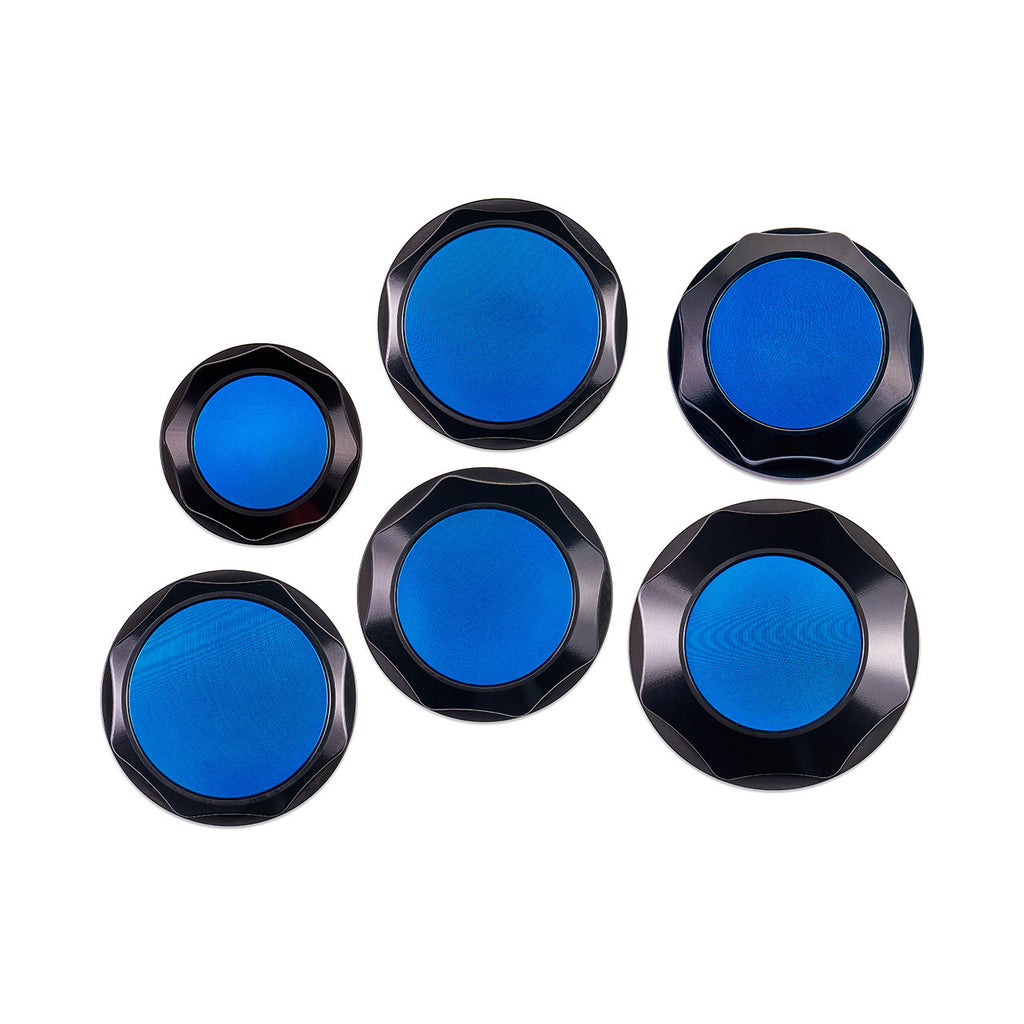 IAG Revolve Engine Bay Dress-Up Cap Kit [Incl. Oil, Brake, Clutch, Coolant, Washer & Power Steering Caps] - Subaru WRX 2002-2007 / STi 2004-2007 / FXT 2004-2008