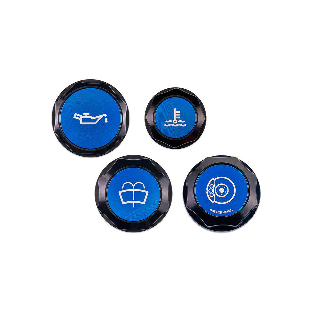 IAG Revolve Engine Bay Dress-Up Cap Kit [Incl. Oil, Brake, Coolant & Washer Caps] - Subaru WRX 2015-2021