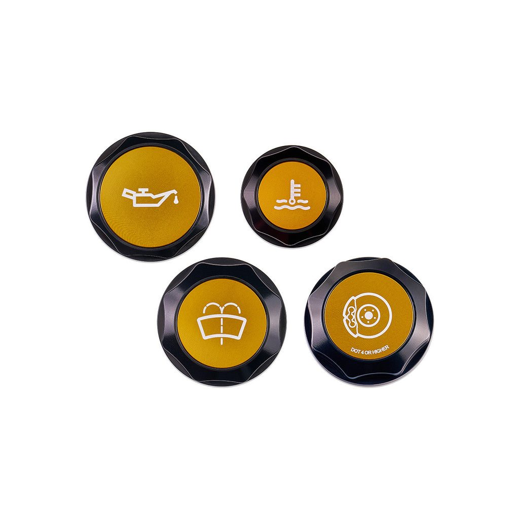 IAG Revolve Engine Bay Dress-Up Cap Kit [Incl. Oil, Brake, Coolant & Washer Caps] - Subaru WRX 2015-2021