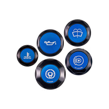 Load image into Gallery viewer, IAG Revolve Engine Bay Dress-Up Cap Kit [Incl. Oil, Brake, Power Steering, Coolant &amp; Washer Caps] - Subaru STi 2015-2021