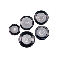 Load image into Gallery viewer, IAG Revolve Engine Bay Dress-Up Cap Kit [Incl. Oil, Brake, Power Steering, Coolant &amp; Washer Caps] - Subaru STi 2015-2021